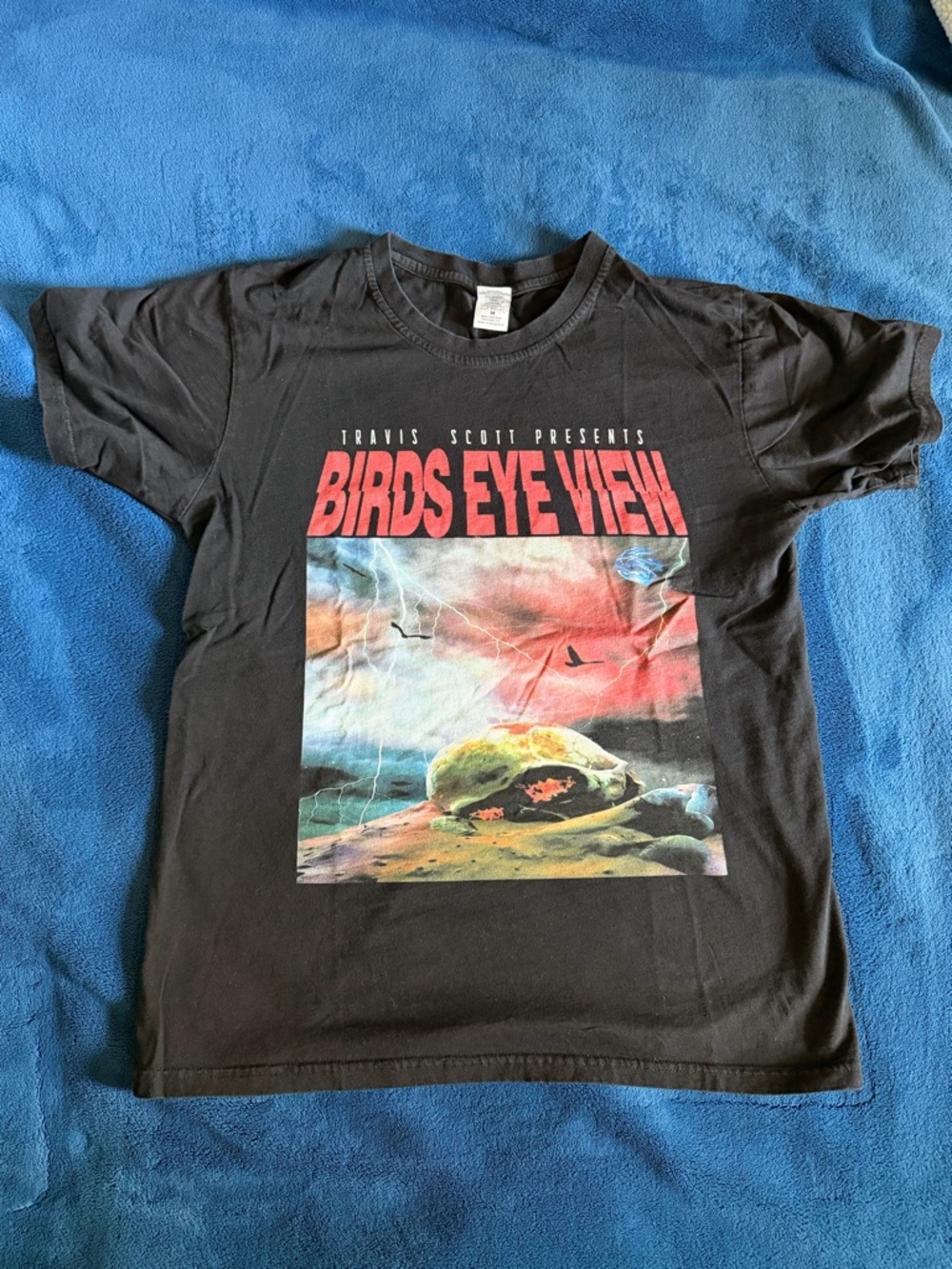 Travis Scott BIRDS EYE VIEW Graphic Black Tee